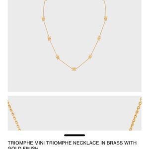 Celine Gold Triomphe Necklace
